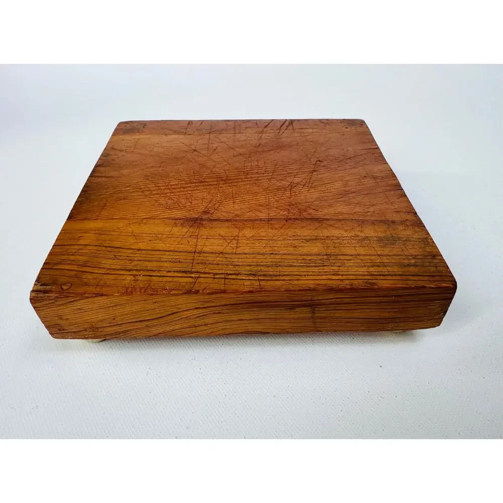 Vintage Footed Wood Cutting Board Rustic Serving Board